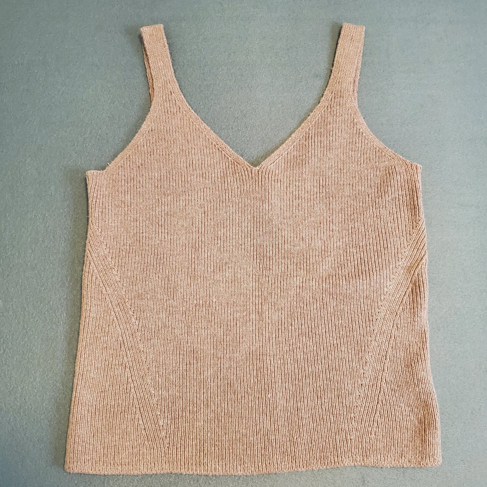 Old Navy V-Neck Rib Knit Sweater Tank Top Rose Pink Women's Large Spring 2022